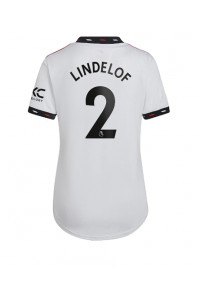 Fotbalové Dres Manchester United Victor Lindelof #2 Dámské Venkovní Oblečení 2022-23 Krátký Rukáv
